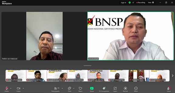 foto rektor dan BNSP